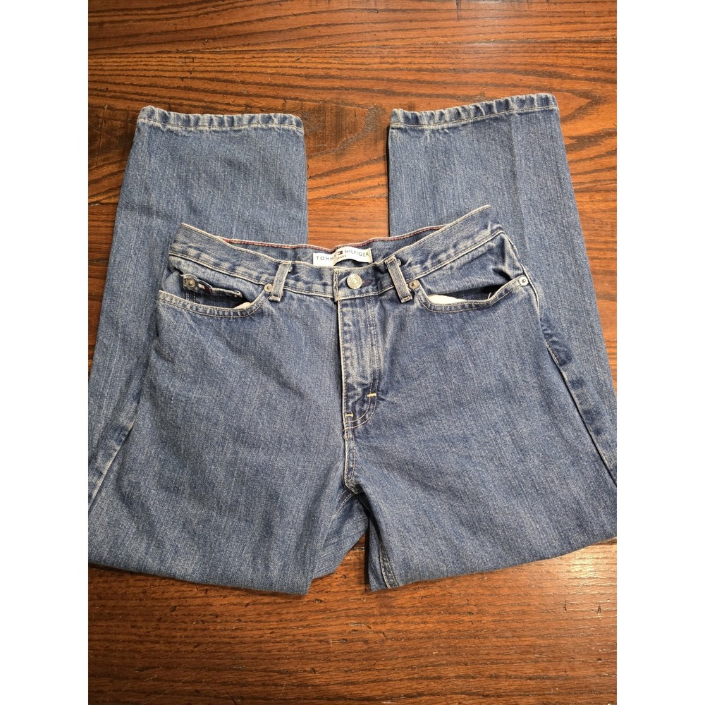 Tommy Hilfiger Jeans Womens 4 Blue Denim High Rise Straight Leg Vintage 90s Y2K